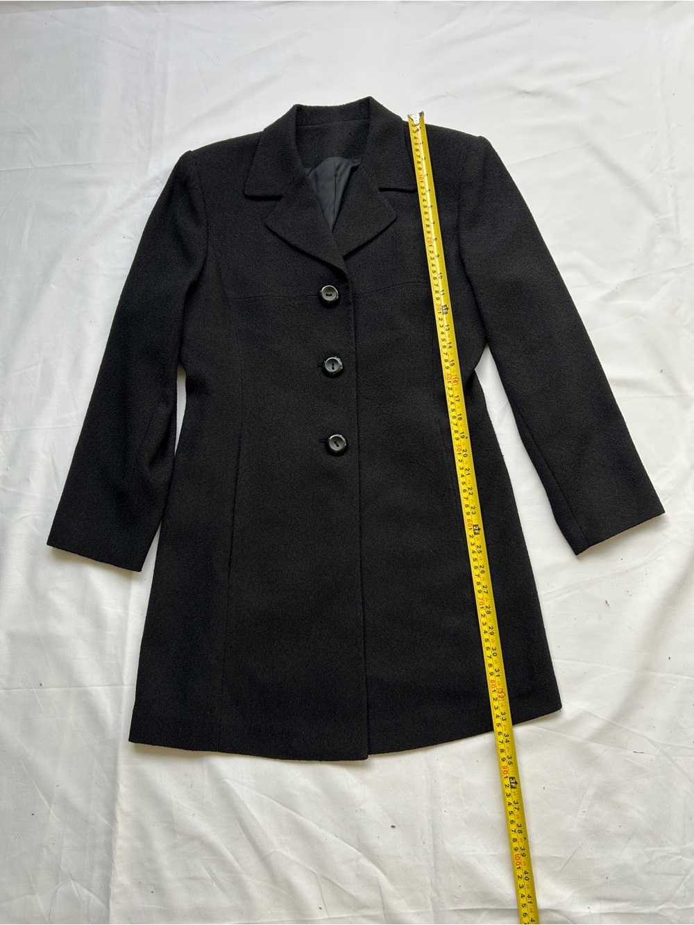 Classic Black Women's Wool Blend Coat